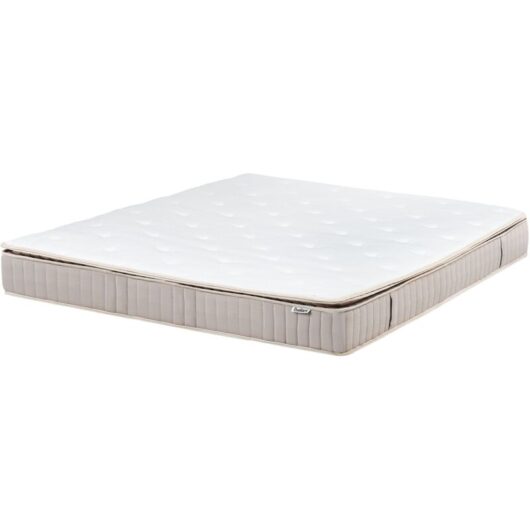 Beliani - eu King Size Medium Latex Pocket Mattress Polyester Removable Cover Filling Zipper 7-Zone Design White Daydream