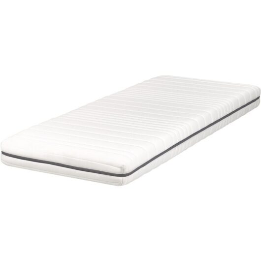 Eu Single Mattress 2ft6 Foam Filling Polyester Removable Cover with Zipper White Enchant
