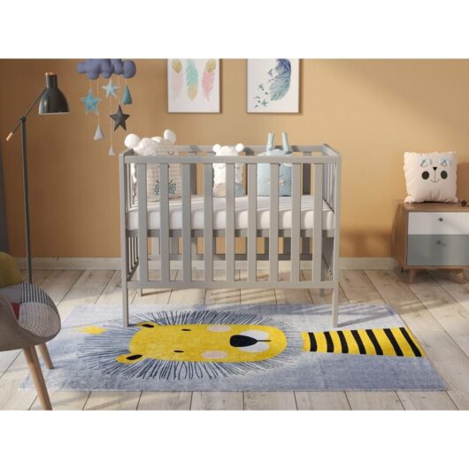 Paris Space Saver Cot 100x50cm with Aloe Vera Quilted mattress (Grey) - Grey