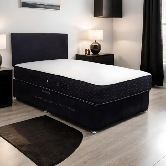 Pearl 4ft Small Double Divan Bed with Memory Foam Mattress