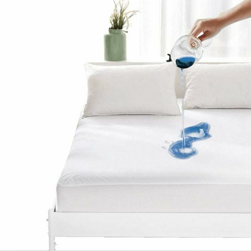 Mattress protector - dimensions 140x200cm - waterproof mattress topper - mattress protector - anti-allergic to dust mites and molds - breathable in