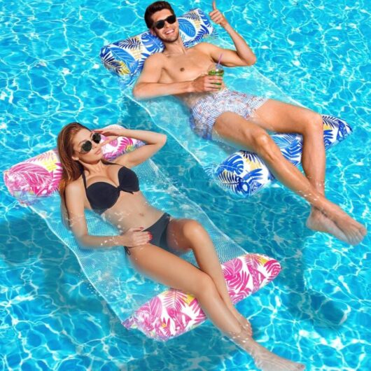 Ymyny - xl Pool Float, 2 Pieces Pool Mattress, 4 in 1 Adult Pool Float, Inflatable Pool Mattress, Pool Hammock, Inflatable Pool Mattress, Pool Float,