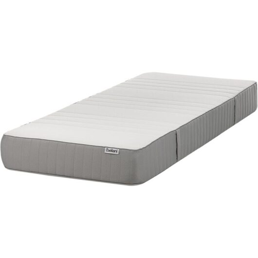 Beliani - eu Small Single Size Medium Latex Foam Mattress 2ft6 Polyester Removable Cover Filling Zipper White Fantasy