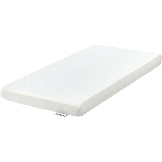 Beliani - Baby Cot Size Foam Mattress 1ft11 Polyester Cover Soft Filling Zipper White Hushy