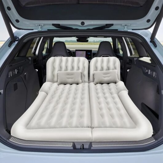 Inflatable Bed Mattress, Removable Air Mattress For Car Truck SUV Back Seat Sleeping Beds W/ Air Pump Set