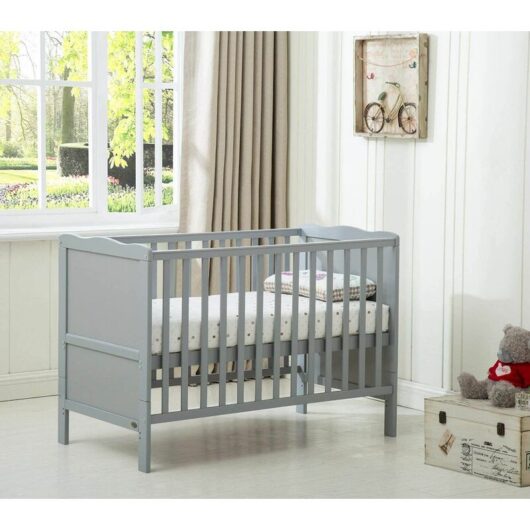 Mcc Direct - mcc Wooden Baby Cot Bed 'Orlando' & Aloe Vera Water repellent Mattress grey