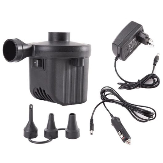 Memkey - Electric Air Pump, 2-in-1 Inflatable Mattress Deflator, Inflator with 3 Nozzles, for Inflatable Swimming Pool, Bed Mattress, Camping, Vacuum