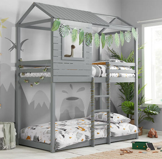 Adventure Grey Kids Bunk Bed, Single