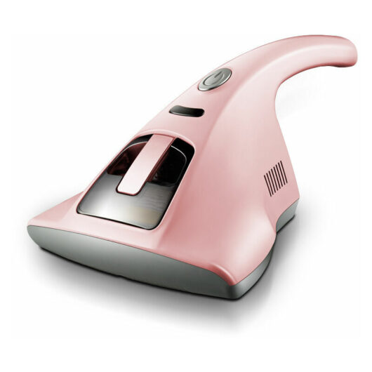 Dewdat - Bed Vacuum Cleaner, Handheld Vacuum Cleaner for Bed Sofa Mattress Pillows Fabric Sofas Carpet Cleaning Pink
