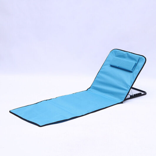 Folding Beach Mattress, Beach Lounger, Foldable and Adjustable, Folding Beach Chair, Beach Seat with Angle, Portable, for the Beach, Park, Camping