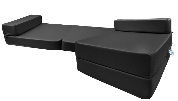 Foldout Single Sofa Z Bed with Foam Mattress - 11 Colours!