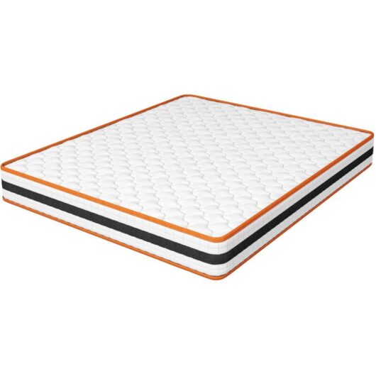 Hybrid Memory Foam and Spring Mattress, Double 4ft6 Breathable Memory Foam Mattress, Orthopaedic Comfort, Pressure Relief and Hypoallergenic