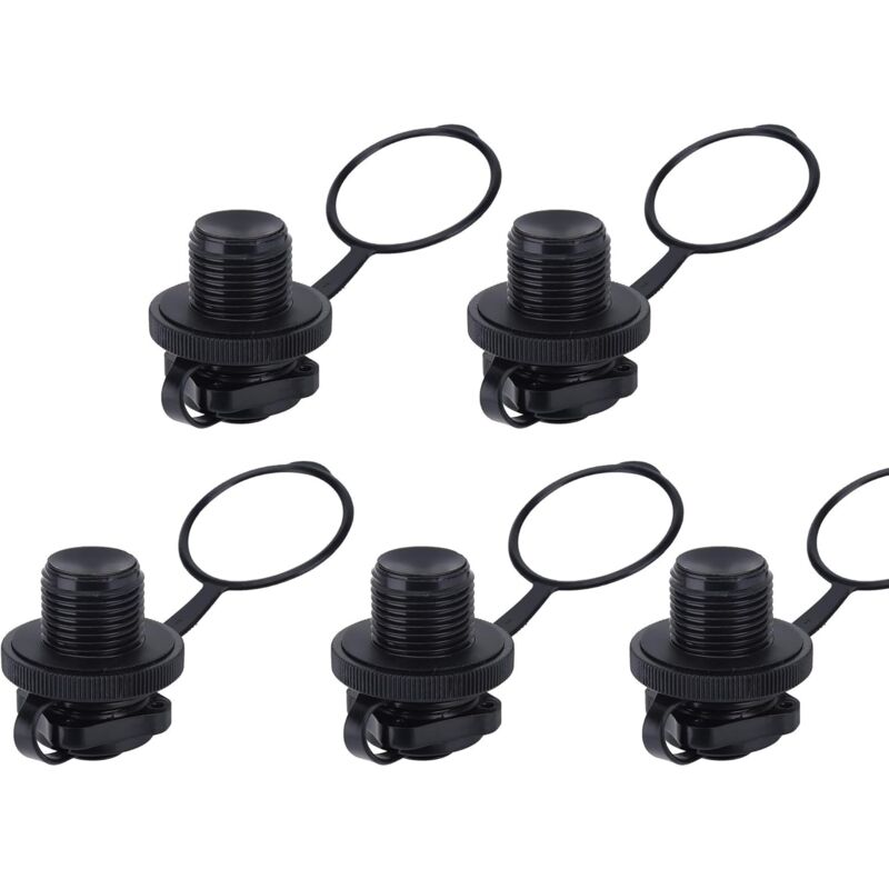 Inflation Spiral Valve, 5 Pcs Air Valves Valve Adapter Plugs, Spiral Shape Inflatable Air Plugs for Inflatable Boat and Inflatable Fishing Boats Air