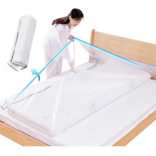 Large Vacuum Storage Bags for Mattress Clothes Waterproof Resealable Reusable Space Saving Compress Mattress 80% Without Vacuum Pump