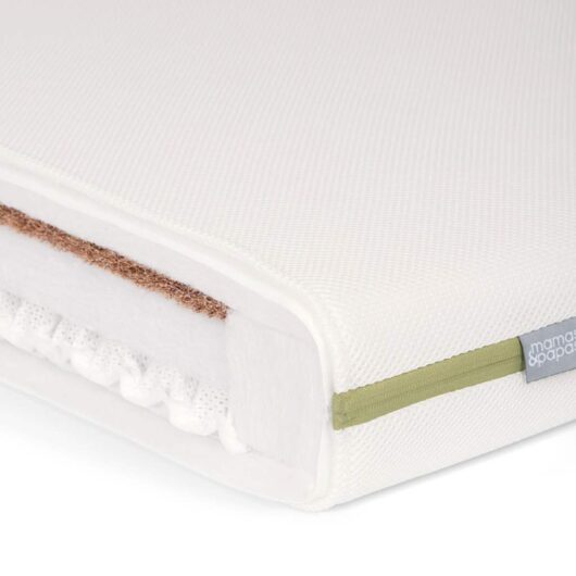 Mamas & Papas Premium Dual Core+ Cot and Small Cotbed Mattress White