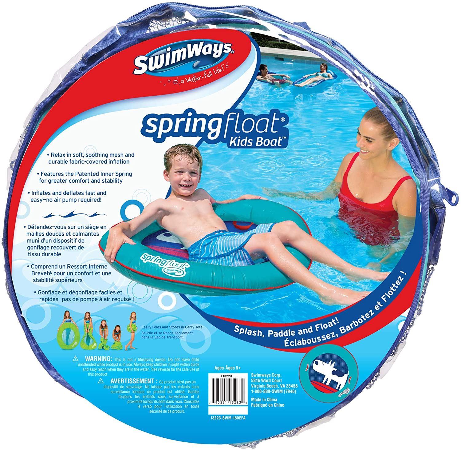SwimWays Inflatable Spring Float Kids Boat