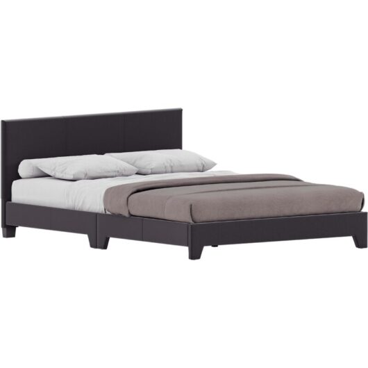 Victoria Double Upholstered Bed with Gel Memory Foam Pocket Spring Mattress, Dark Grey Linen