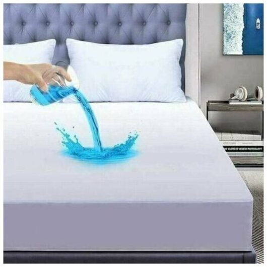 Waterproof mattress protector 200x200 cm - Hypoallergenic bamboo mattress pad - Anti-mite and antibacterial - Stretchable skirt up to 30 cm