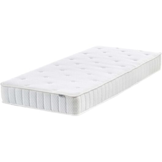 Beliani - eu Single Mattress 2ft6 Double Sided Medium Hard Pocket Springs White Duo