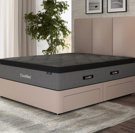 Coolflex Hybrid CHILL Mattress + Premium Divan Bed, Teal, 4 Drawer, King Size