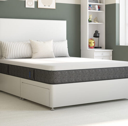 Emma Original Lite Mattress + Premium Divan Bed, Teal, 4 Drawer, Double
