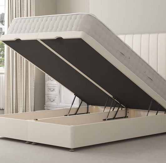 Hypnos Natural Sanctuary Ortho Mattress + Ottoman Divan Bed, Mink, End Ottoman, Single