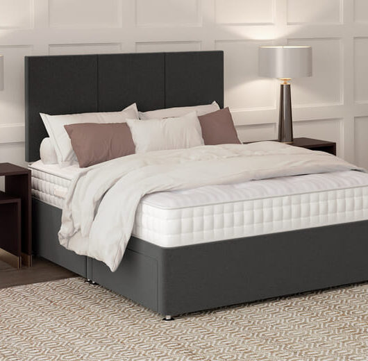 Hypnos Wool Ortho Mattress + Premium Divan Bed, Teal, 4 Drawer, King Size