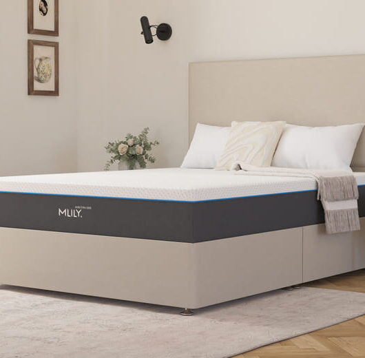 MLILY? Arctic Ortho 1800 Cool Gel Hybrid Mattress + Premium Divan Bed, Teal, 4 Drawer, King Size