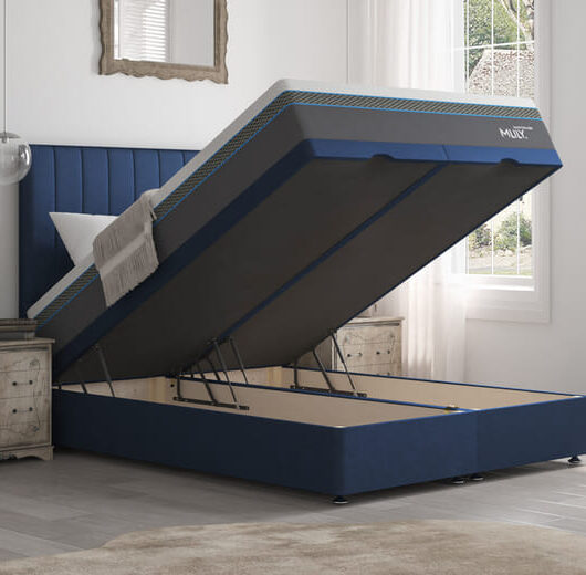 MLILY? Summit Ortho 2800 Cool Gel Hybrid Mattress + Ottoman Divan Bed, Mink, End Ottoman, Double