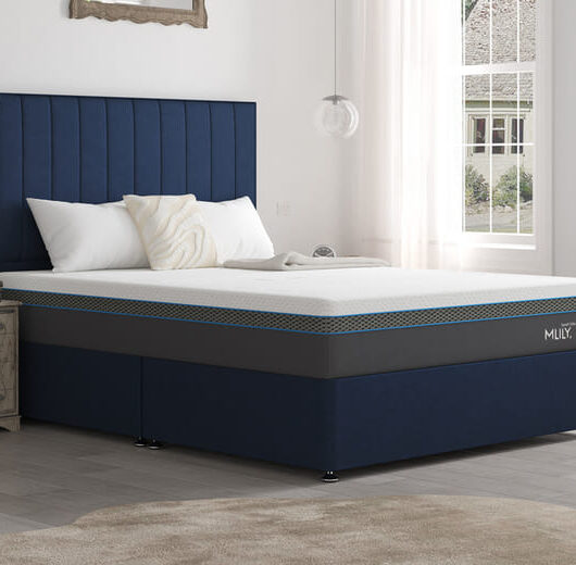MLILY? Summit Ortho 2800 Cool Gel Hybrid Mattress + Premium Divan Bed, Teal, 4 Drawer, King Size