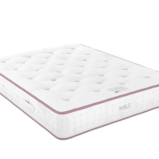 M&S 4500 British Wool Pocket Spring Medium Mattress White