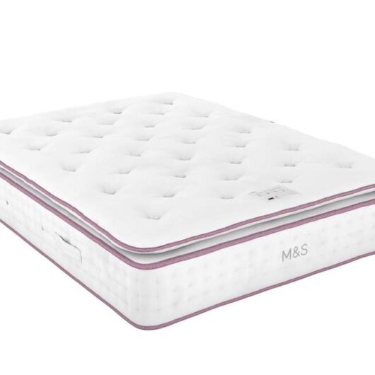 M&S 4500 British Wool Pocket Spring Medium Pillowtop Mattress White