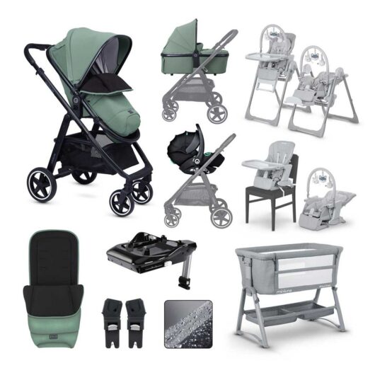 Miniuno Ventoura Travel System Complete Bundle - Shamrock