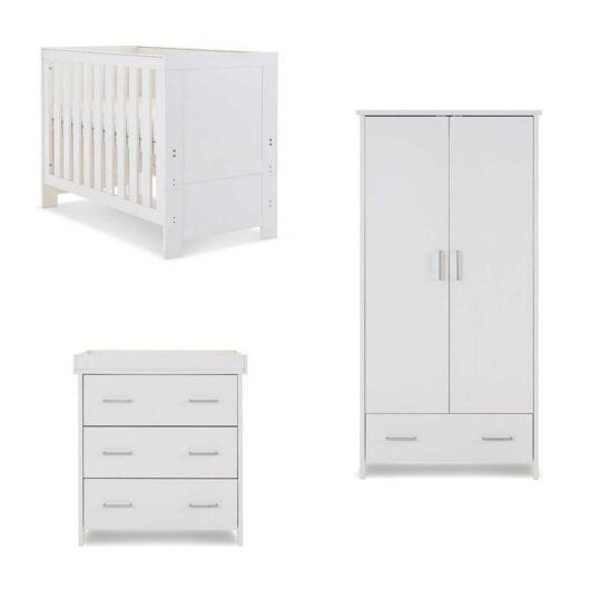OBABY Nika Mini 3 Piece Room Set-White Wash