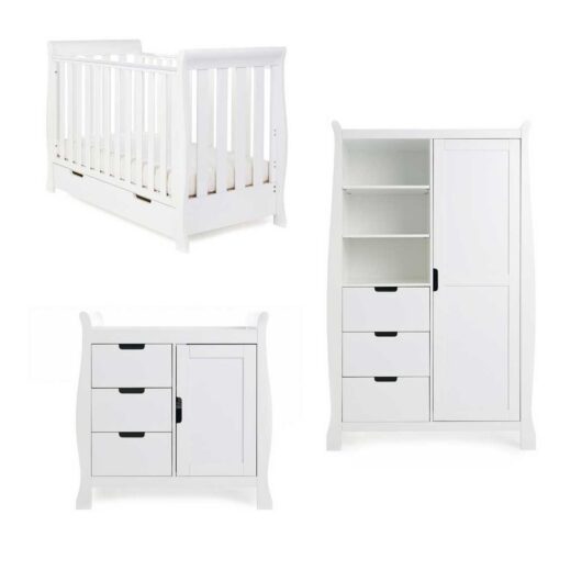 OBABY Stamford Mini 3 Piece Room Set - White