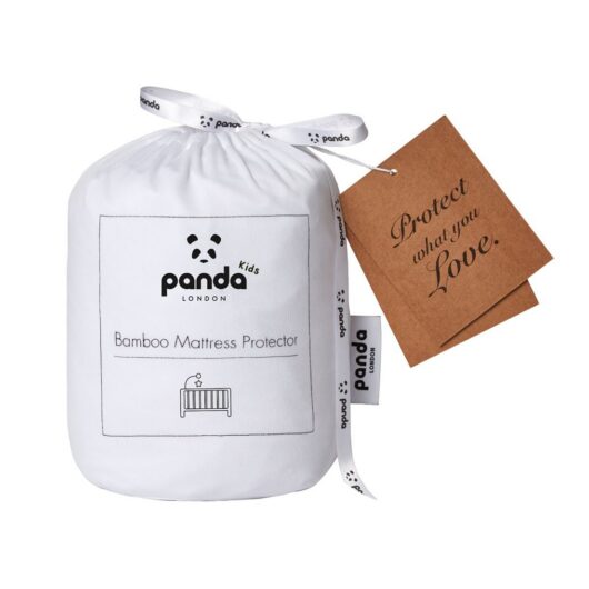 Panda Kids Bamboo Mattress Protector Cot Bed