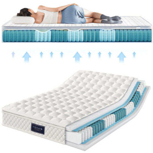 Pocket Spring Mattress 90×200 cm - 7-Zone Cold Foam, Quilted Microfiber Cover, Firm H3 Comfort, 25 cm, OEKO-TEX Certified