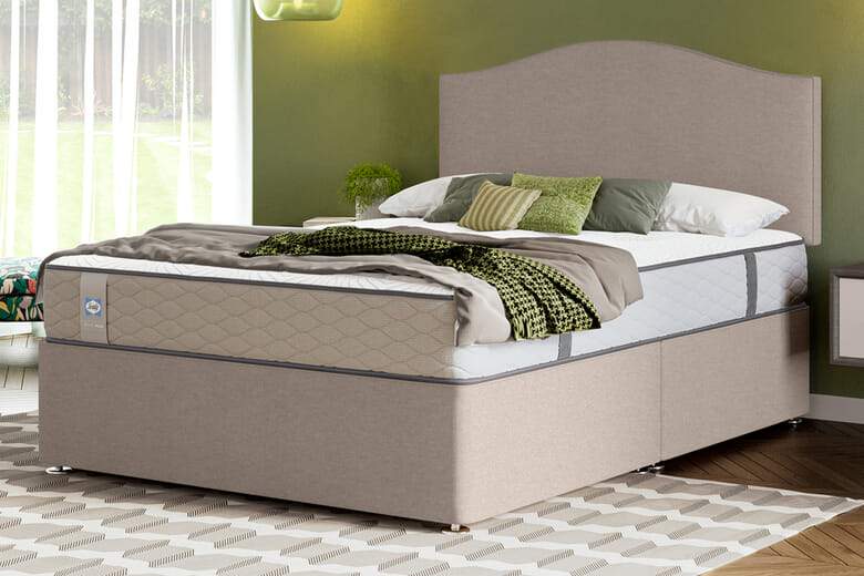 Sealy Ortho Plus Essential Mattress + Premium Divan Bed, Teal, 4 Drawer, King Size