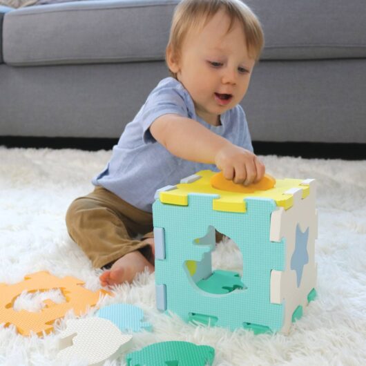 Sensory Foam Puzzle, INFANTINO multicoloured
