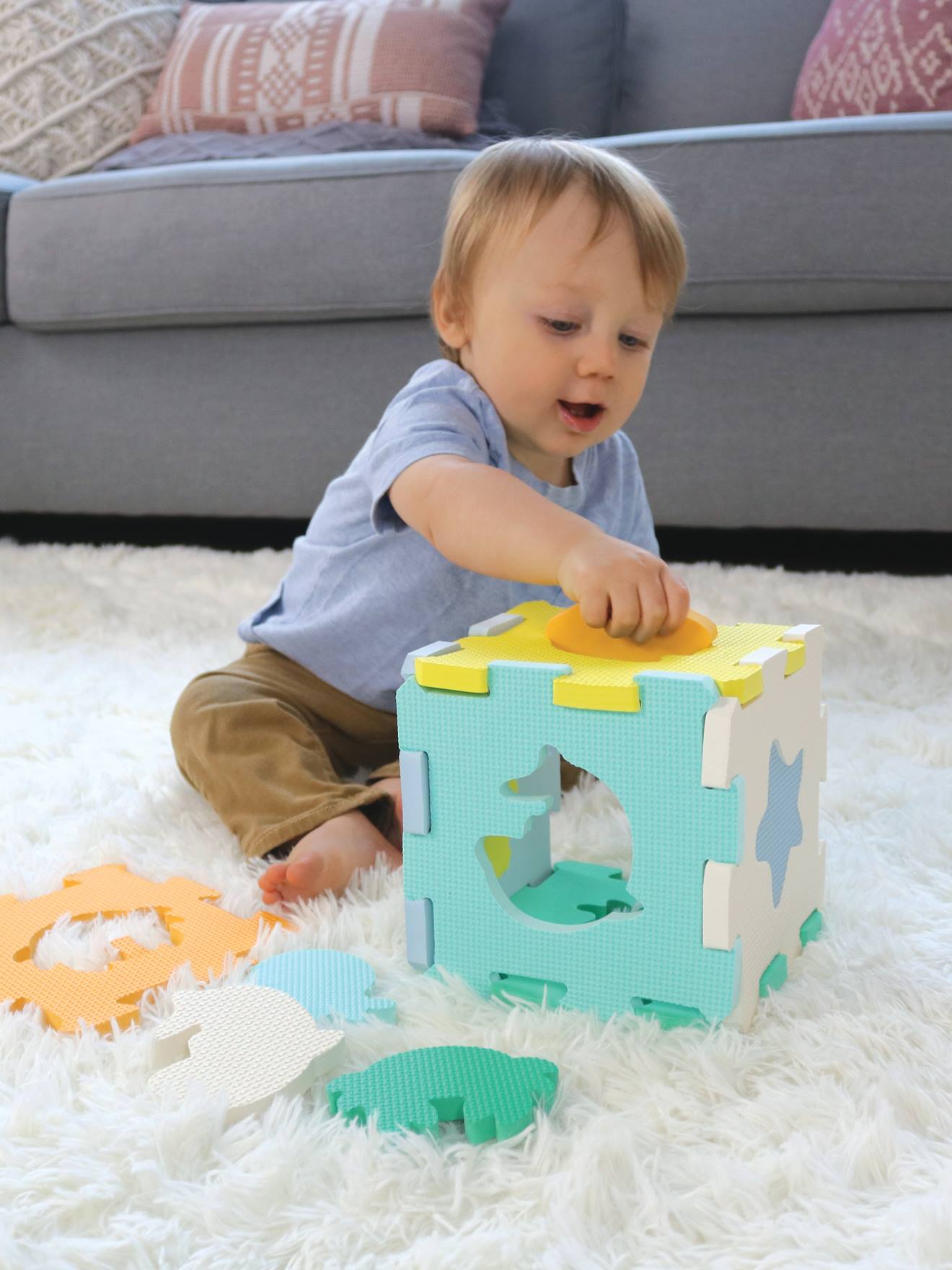Sensory Foam Puzzle, INFANTINO multicoloured