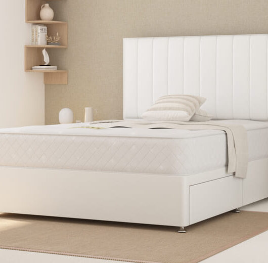 Shire Bed Company Pocket Luxury 1000 Mattress + Premium Divan Bed, Teal, 4 Drawer, King Size