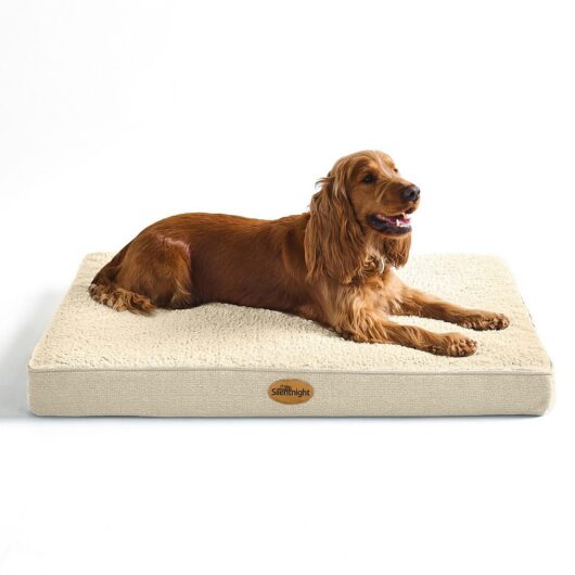 Silentnight Firm Support Crate Mattress Pet Bed Natural Large