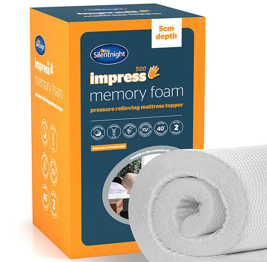 Silentnight Impress Memory Foam Mattress Topper 5cm, King Size