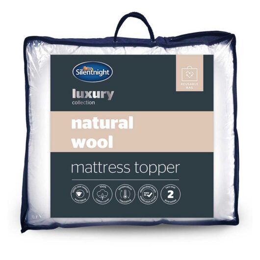 Silentnight Luxury Natural Wool Temperature Regulating Mattress Topper - Super King