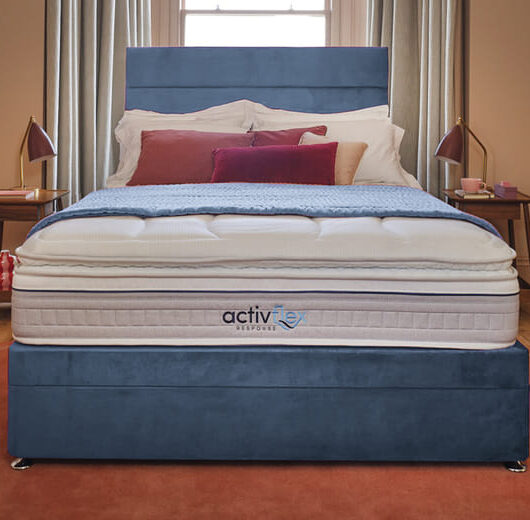 Sleepeezee ActivFlex Response 3600 Memory Mattress + Premium Divan Bed, Teal, 4 Drawer, King Size