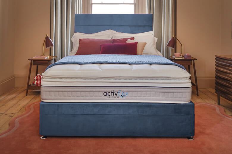 Sleepeezee ActivFlex Response 3600 Memory Mattress + Premium Divan Bed, Teal, 4 Drawer, King Size