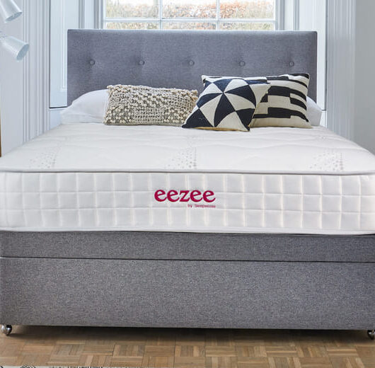 Sleepeezee Memory 2000 Pocket Hybrid Mattress + Premium Divan Bed, Teal, 4 Drawer, King Size