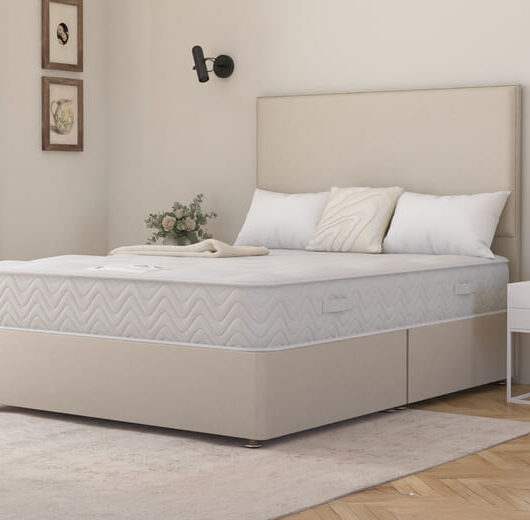 Spring King Grand Ortho 2000 Mattress + Premium Divan Bed, Teal, 4 Drawer, King Size