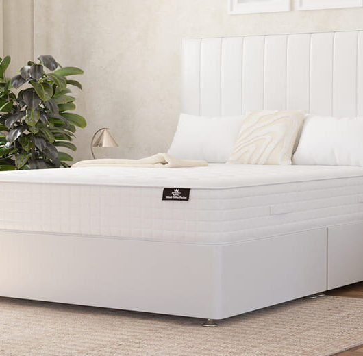 Spring King Wool Ortho Pocket Mattress + Premium Divan Bed, Teal, 4 Drawer, King Size