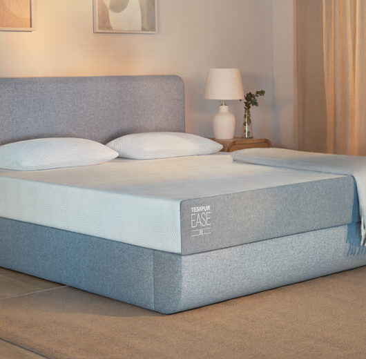 TEMPUR EASE 22 Mattress + Premium Divan Bed, Teal, 4 Drawer, King Size